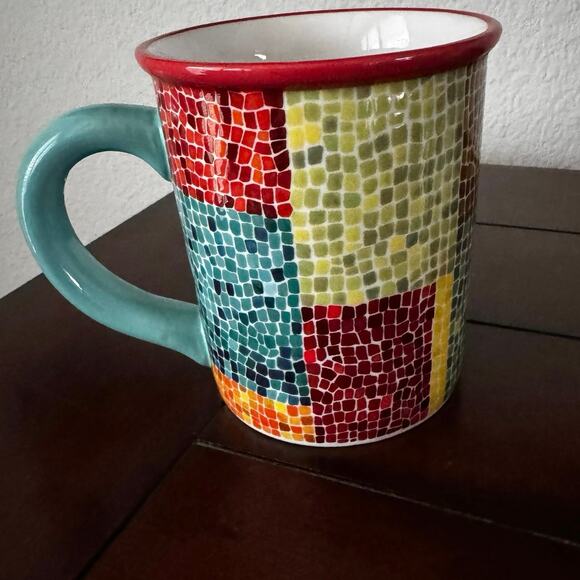 Starbucks 2002 Barista Mosaic Tile Patchwork Vintage Coffee Mug Cup Collectible - Picture 2 of 7